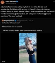 Spiranac slammed people for doubting her hole-in-one attempt